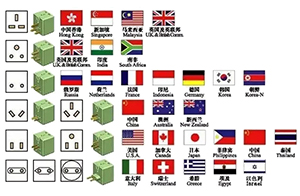 世界各國電壓及插頭型式一覽表